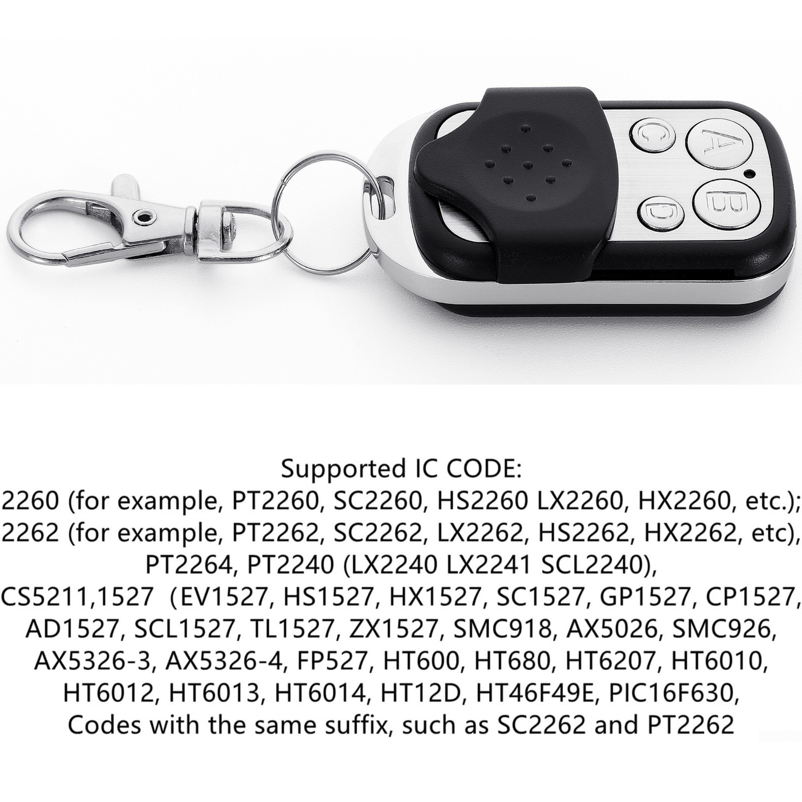 Electric Gate Garage Door Opener Key 433mhz Universal Cloning Remote Control Fob