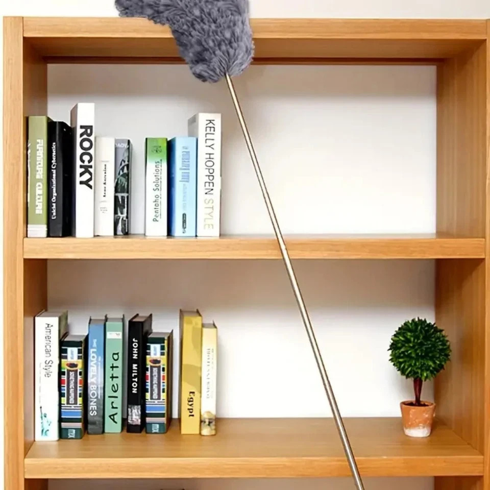 Microfiber Duster Soft Feather Dusting Brush Household Extendable Cleaning Tool