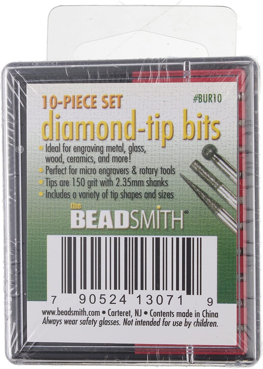 Diamond Coated Burr Set – 10 Bits with 2.35mm & 3.17mm Shanks for Versatile Use