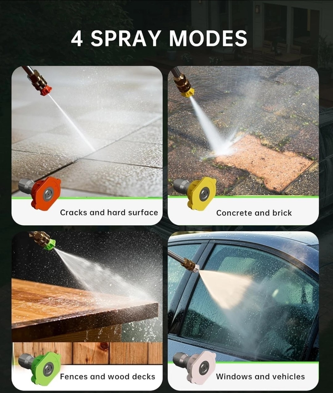 5000PSI Electric Pressure Washer Max 3.0GPM Portable Power Washer 4 Quick Nozzle