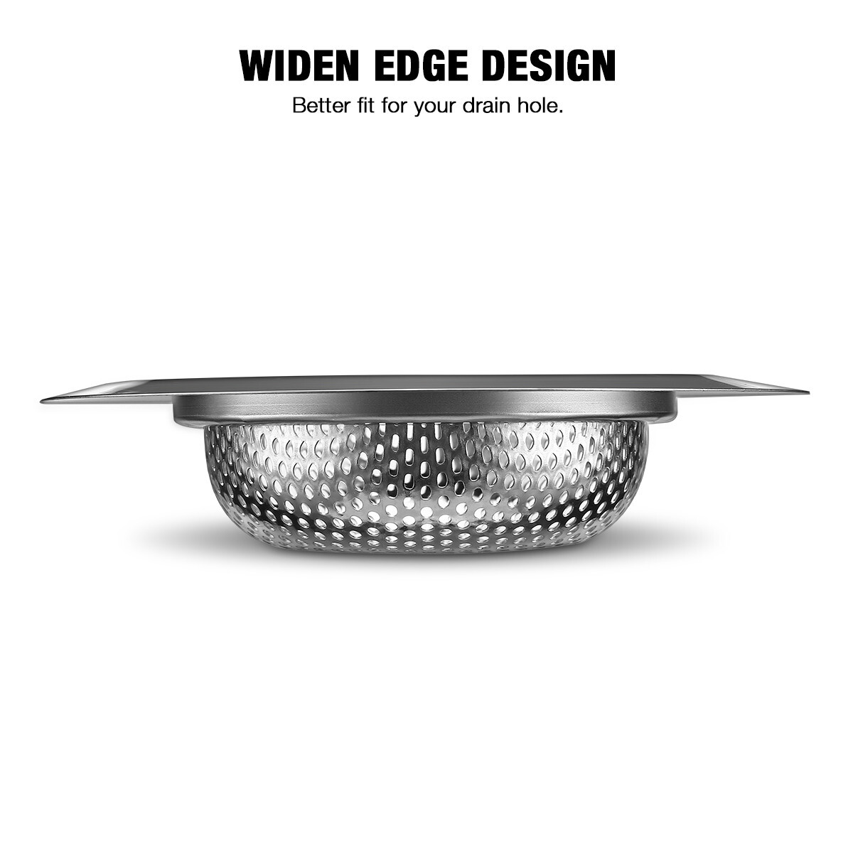2PCS 4.5″ Kitchen Bathroom Sink Strainer Stainless Steel Filter Drain Strainer