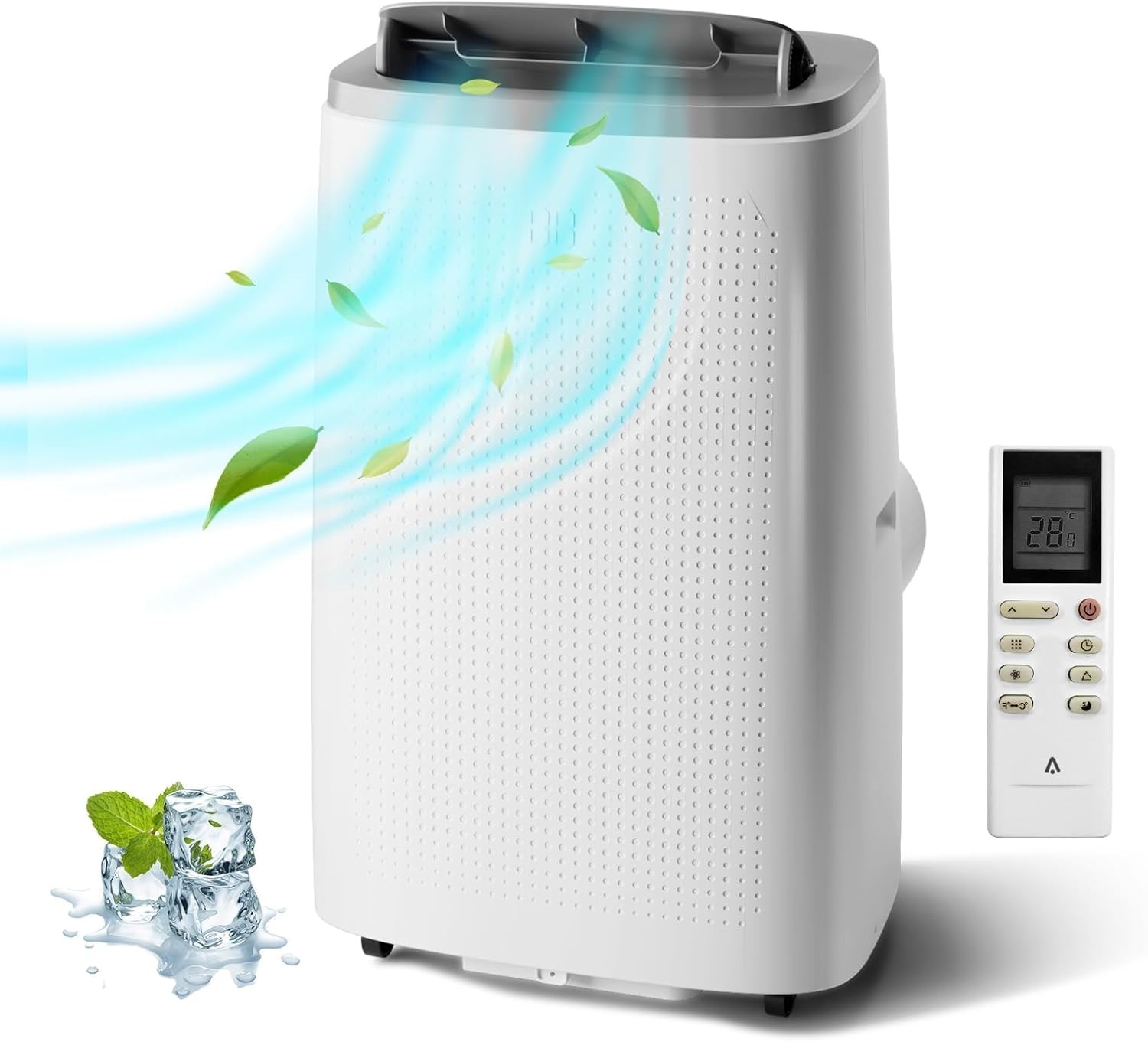 Portable Air Conditioner 14000BTU Cools Up to 750 Sq.ft 24H Timer Remote Control