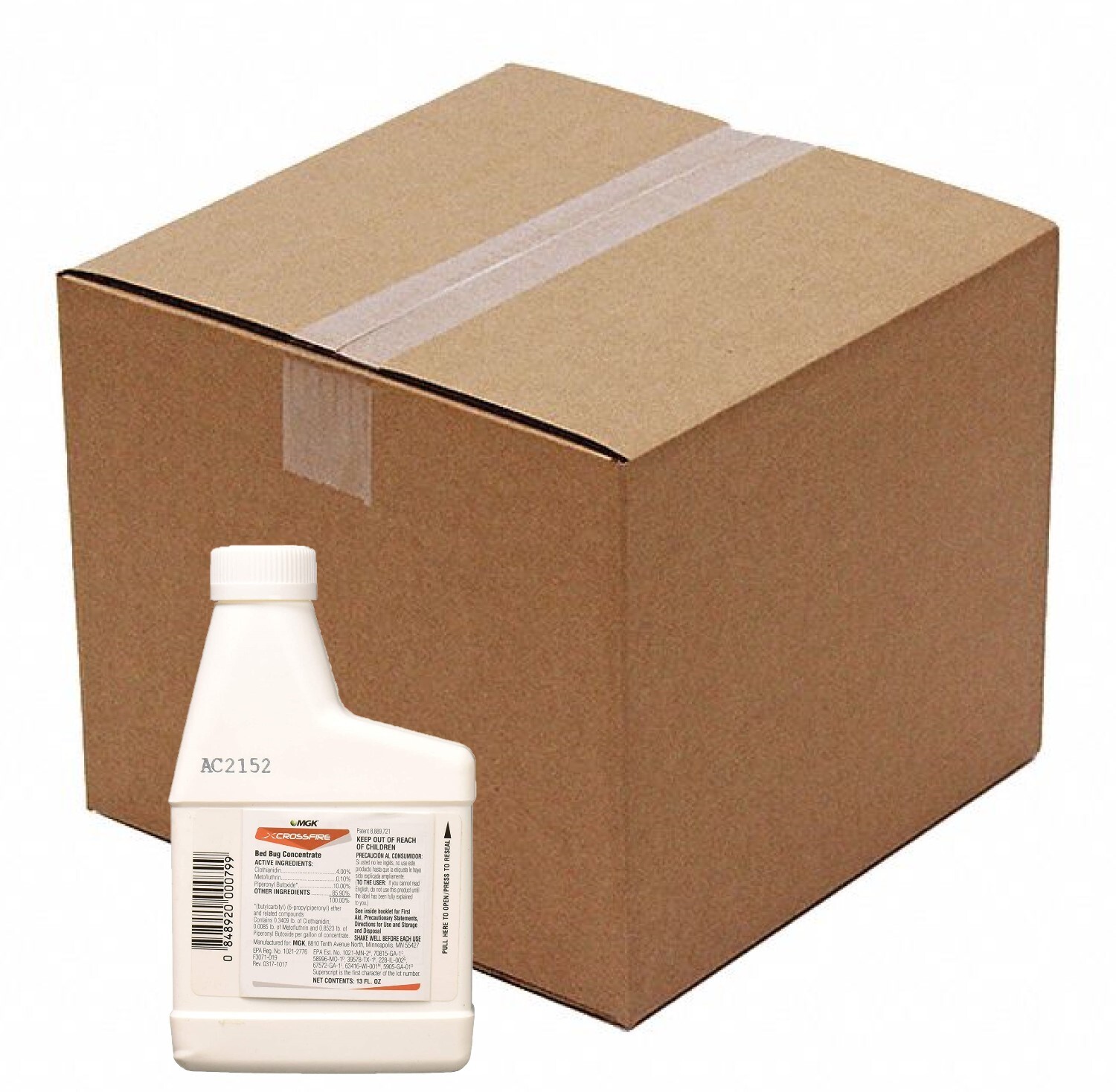 Crossfire Bed Bug Concentrate 1 Month Residual Control Case 10 x 13 fl oz by MGK
