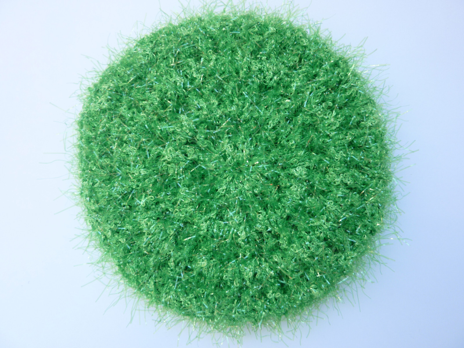6 Rough Round Multicolor Dish Pot Scrubbers Scrubby Scrubbies Handmade 92