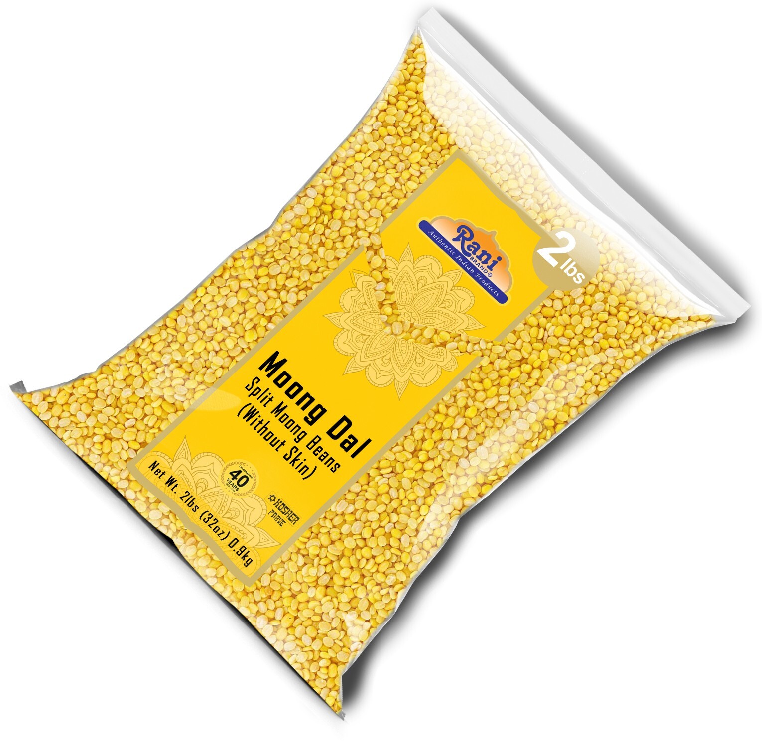 Rani Moong Dal (Split Mung Beans without skin) Indian Lentils, 32oz (2lbs) 907g
