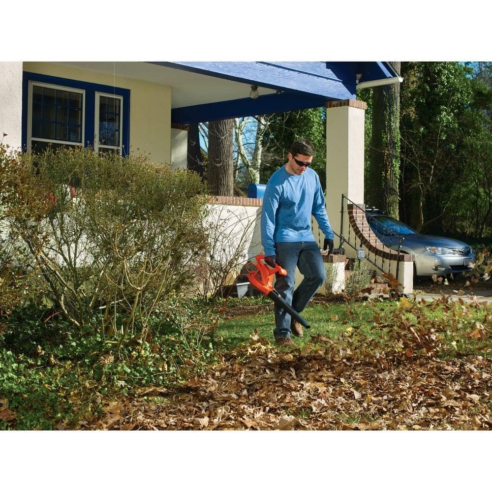 BLACK+DECKER 7 AMP 180 MPH 220 CFM Corded Electric Handheld Leaf Blower