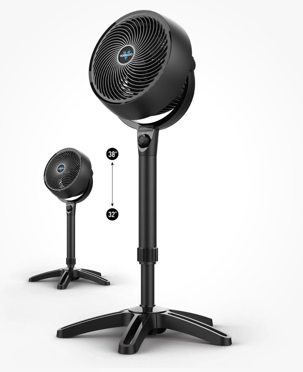 Vornado 683 Pedestal Fan Whole Room Air Circulator 32-38 In. Adjust Height