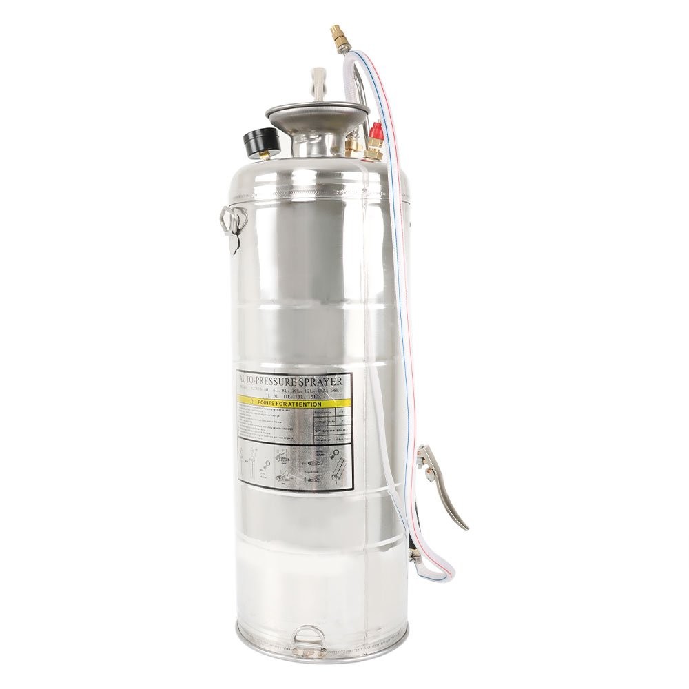 Stainless Steel Sprayer 1/1.5/2/3/3.5 Gal Hand-Pump Sprayer with Reinforced Hose