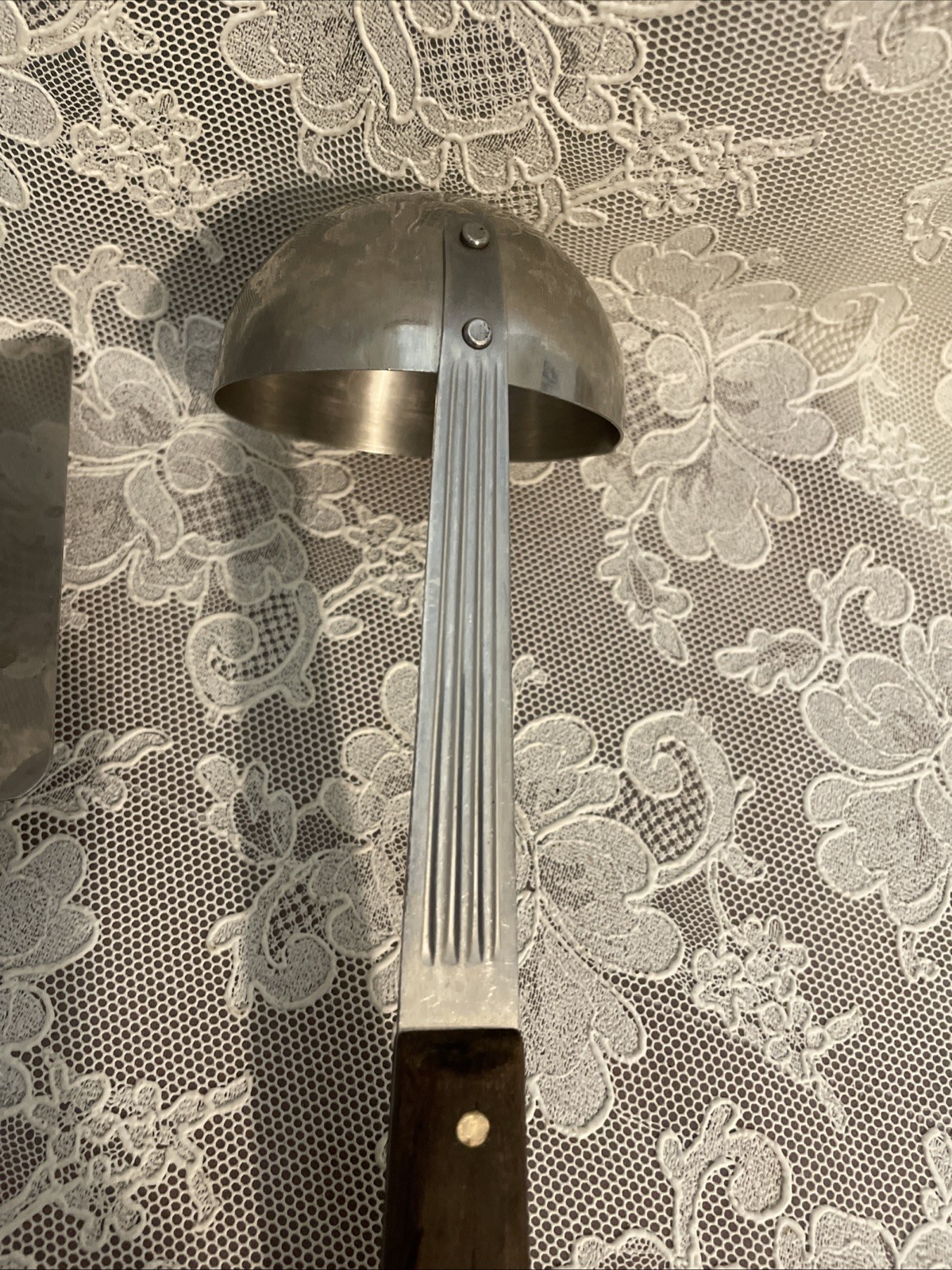 Imperial Veri-Sharp USA Stainless Steel Wood Handle Set Of 3 Spatula Masher Ladl
