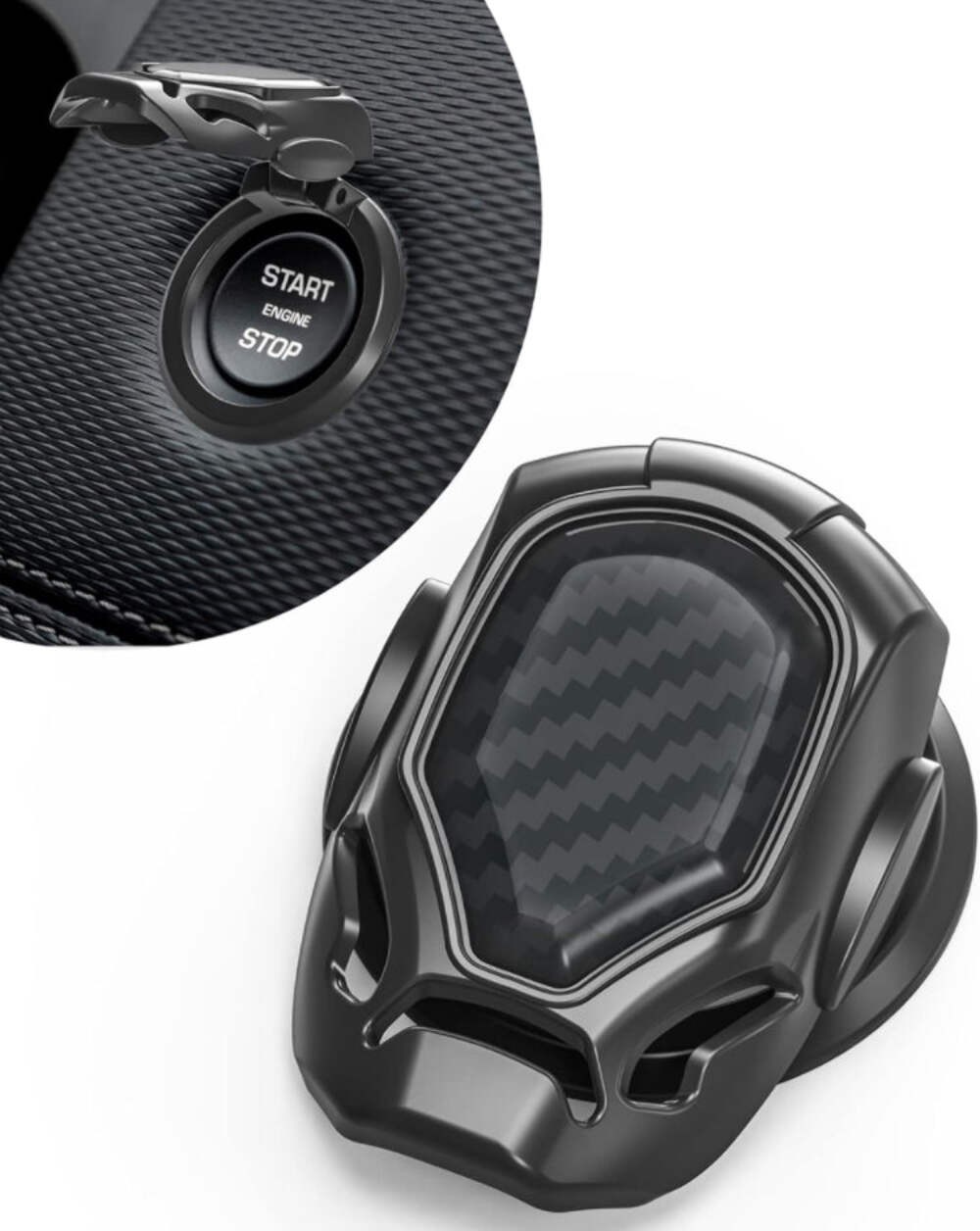 Mask Style push button start cover w/logo