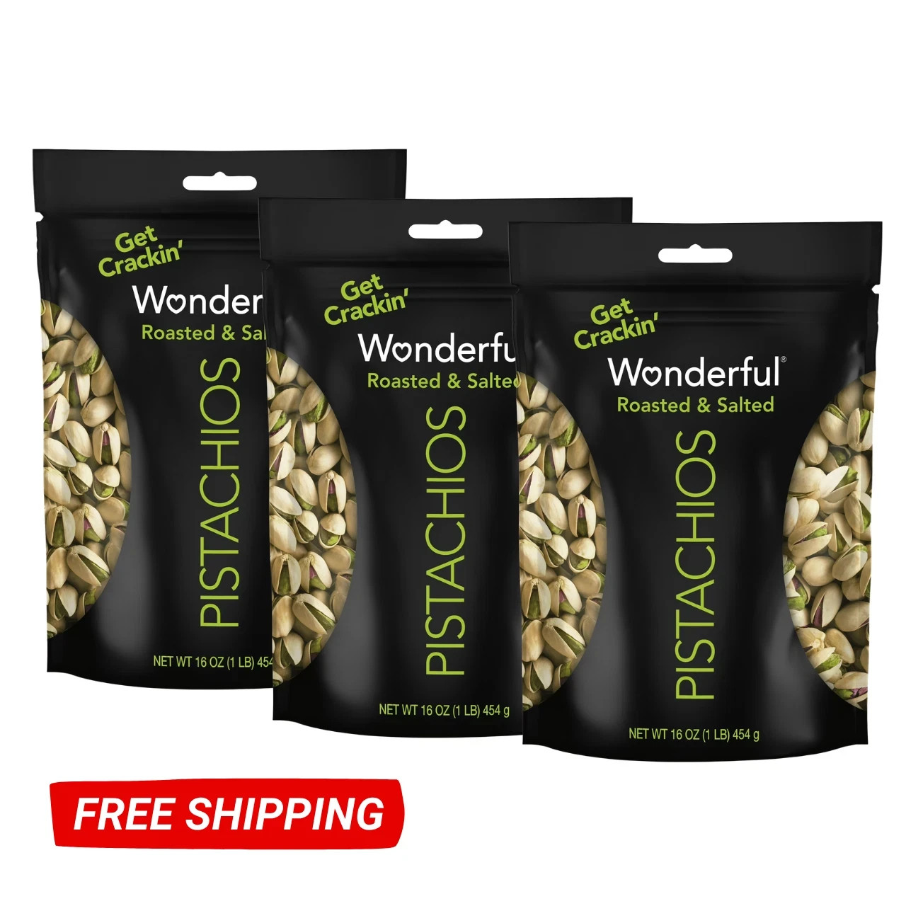 Wonderful Pistachios In-Shell Roasted and Salted Nuts 48 Ounce Resealable Bag