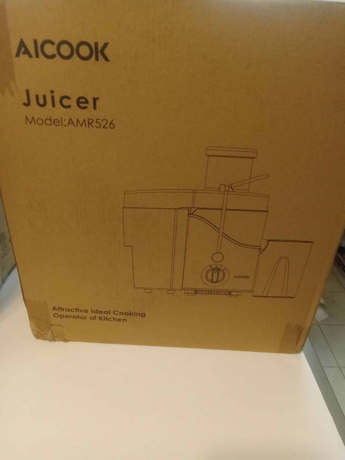 Aicook AMR526 400W Centrifugal Juicer Machine 3″ Wide Mouth Extractor NIB