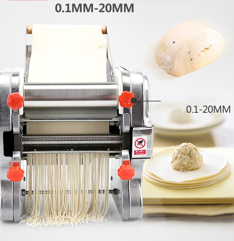 110V Pasta Maker Dough Roller Noodle Cutting Machine Noodle Width 2 / 6mm 3/9mm