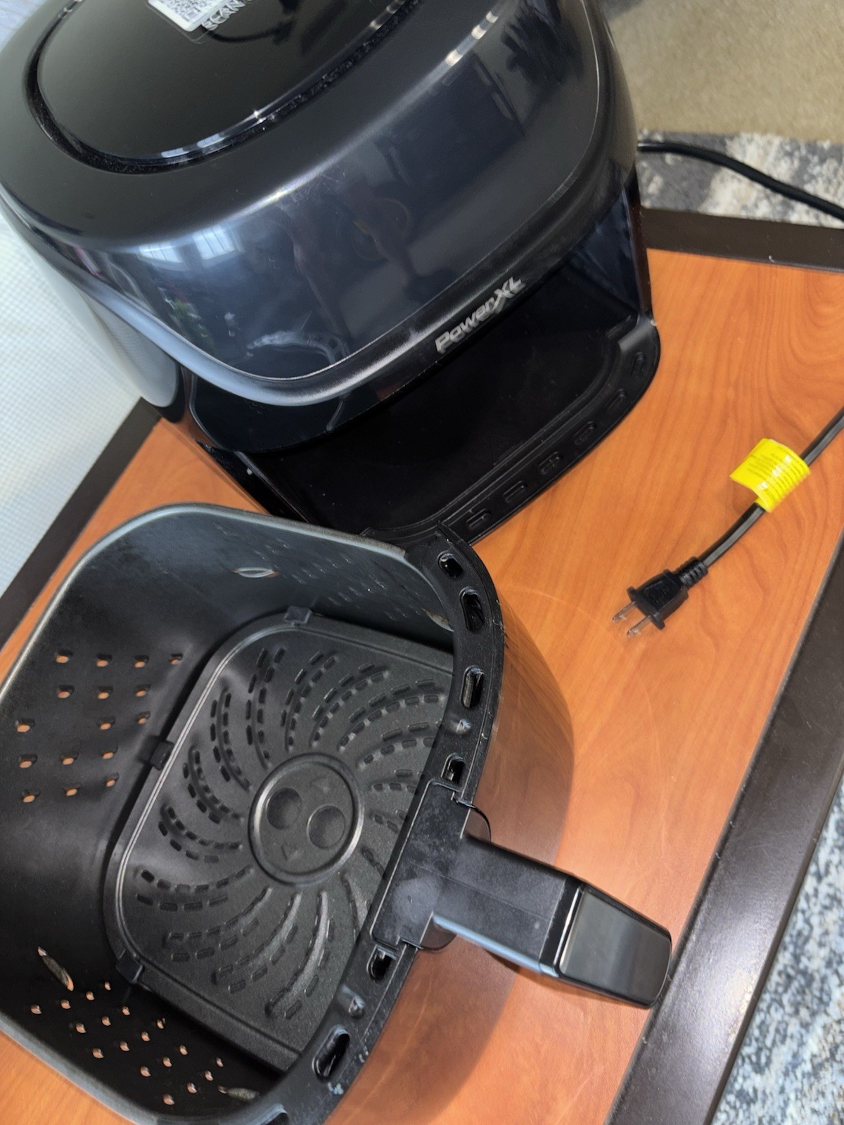 PowerXL Vortex Pro Air Fryer Black Digital Display Basket Dishwasher-Safe Parts