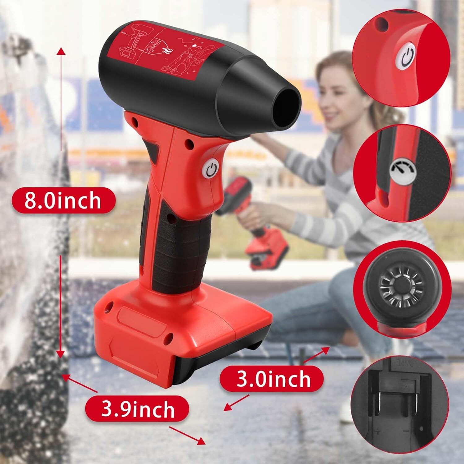 Cordless Jobsite Air Blower for Craftsman Battery Electric Leaf Blower Handheld