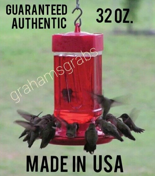 FIRST NATURE HUMMINGBIRD FEEDER 32 OZ WIDE MOUTH #3055 EASY CLEAN MADE IN USA!