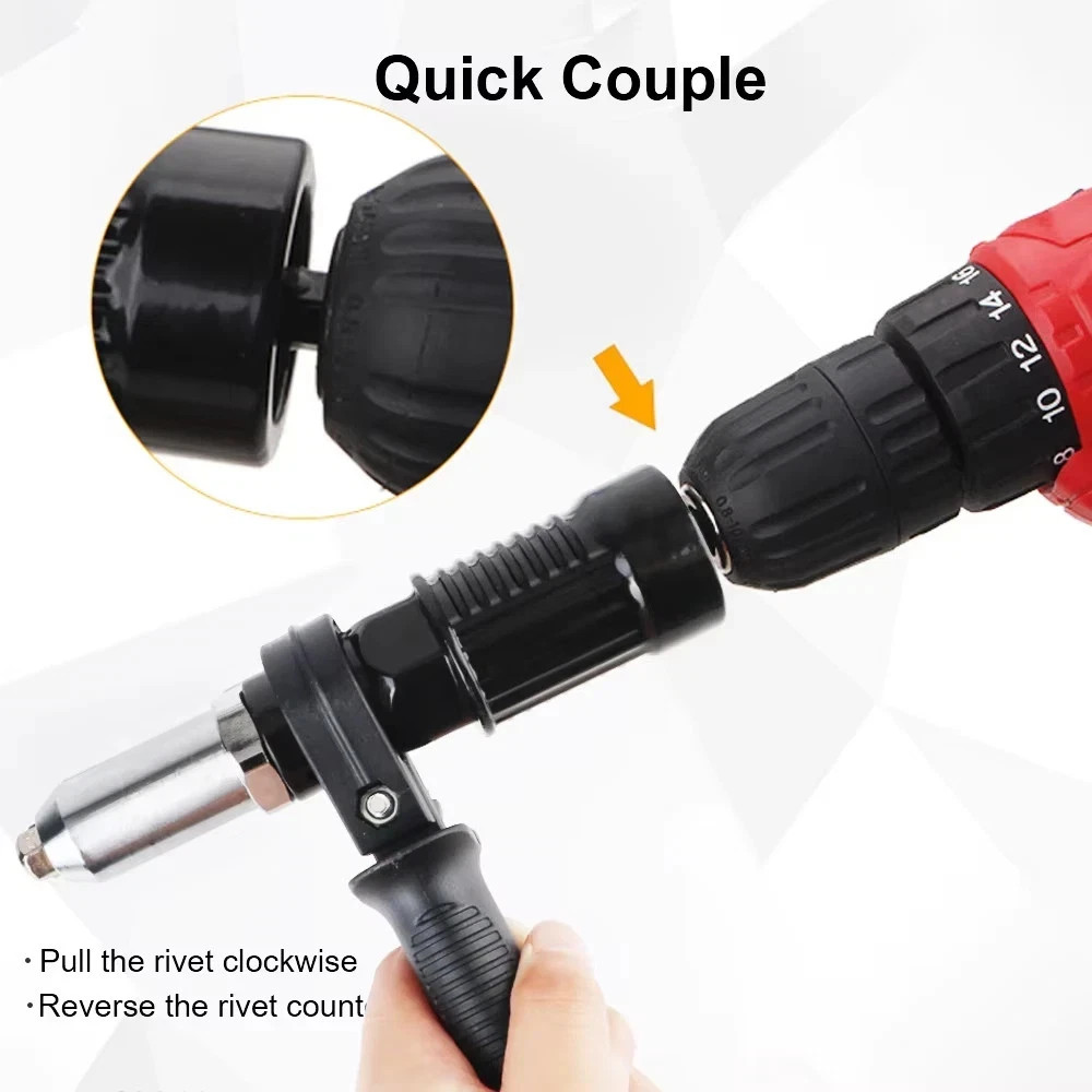 Electric Rivet Nut Gun Cordless Drill Pop Adapter Riveting Riveter Insert Tool