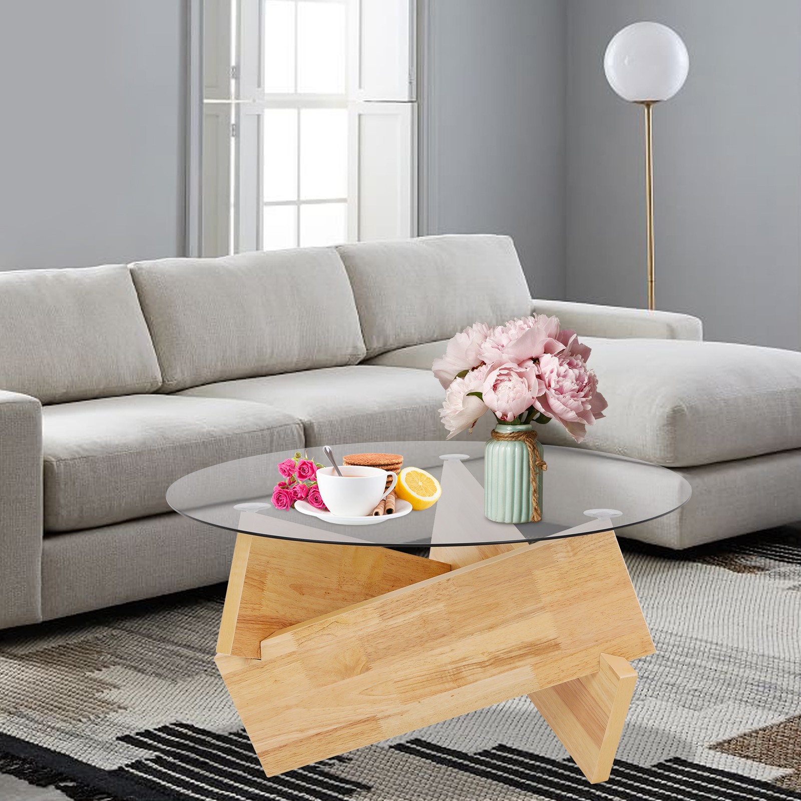 41cm(H)*80cm(D) Side/End Table, Sofa Side Table, Freestanding Tea/Coffee Table