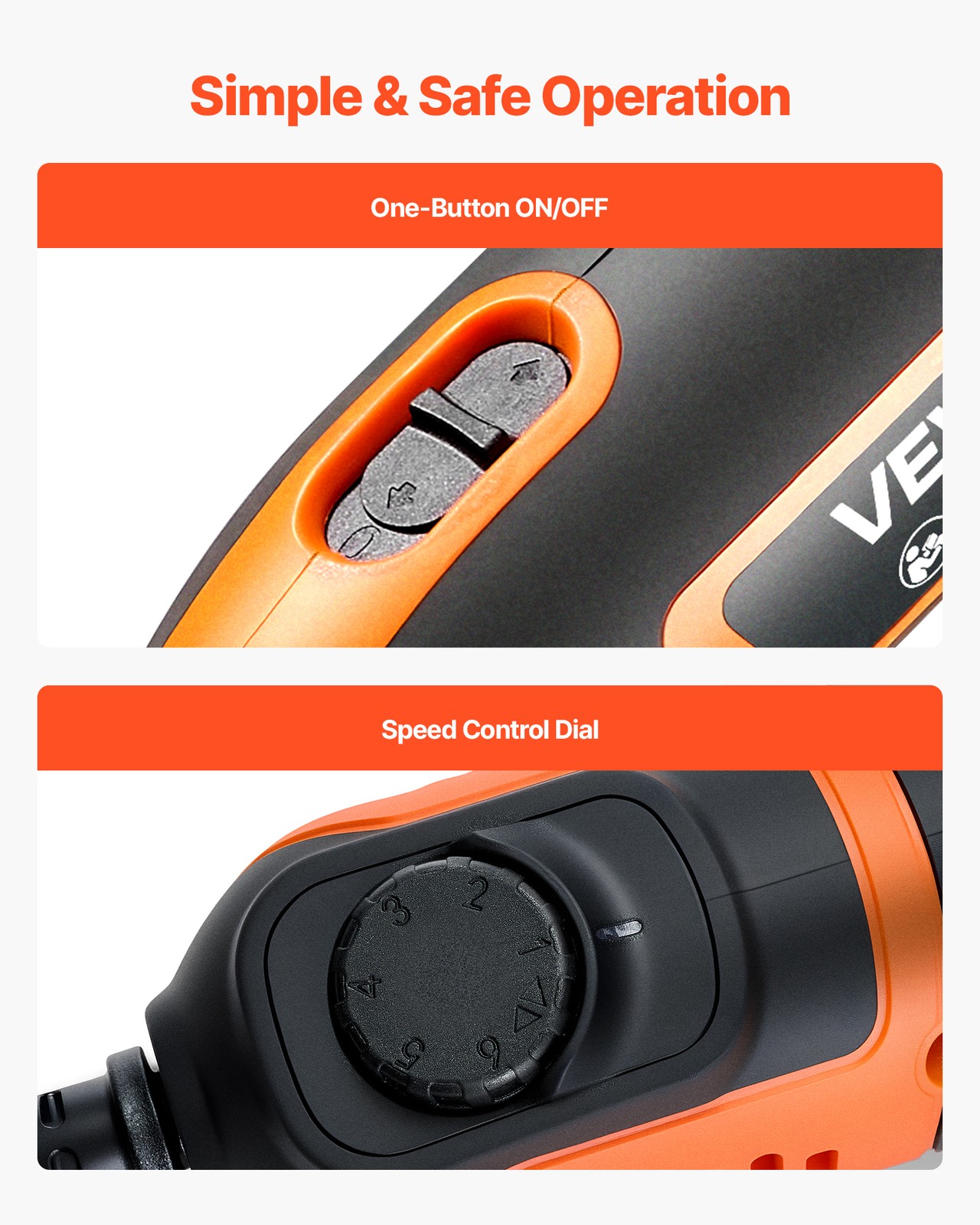 VEVOR 84-Piece Rotary Tool Kit 200W 6-Level Adjustable Speeds 8000-40000 RPM