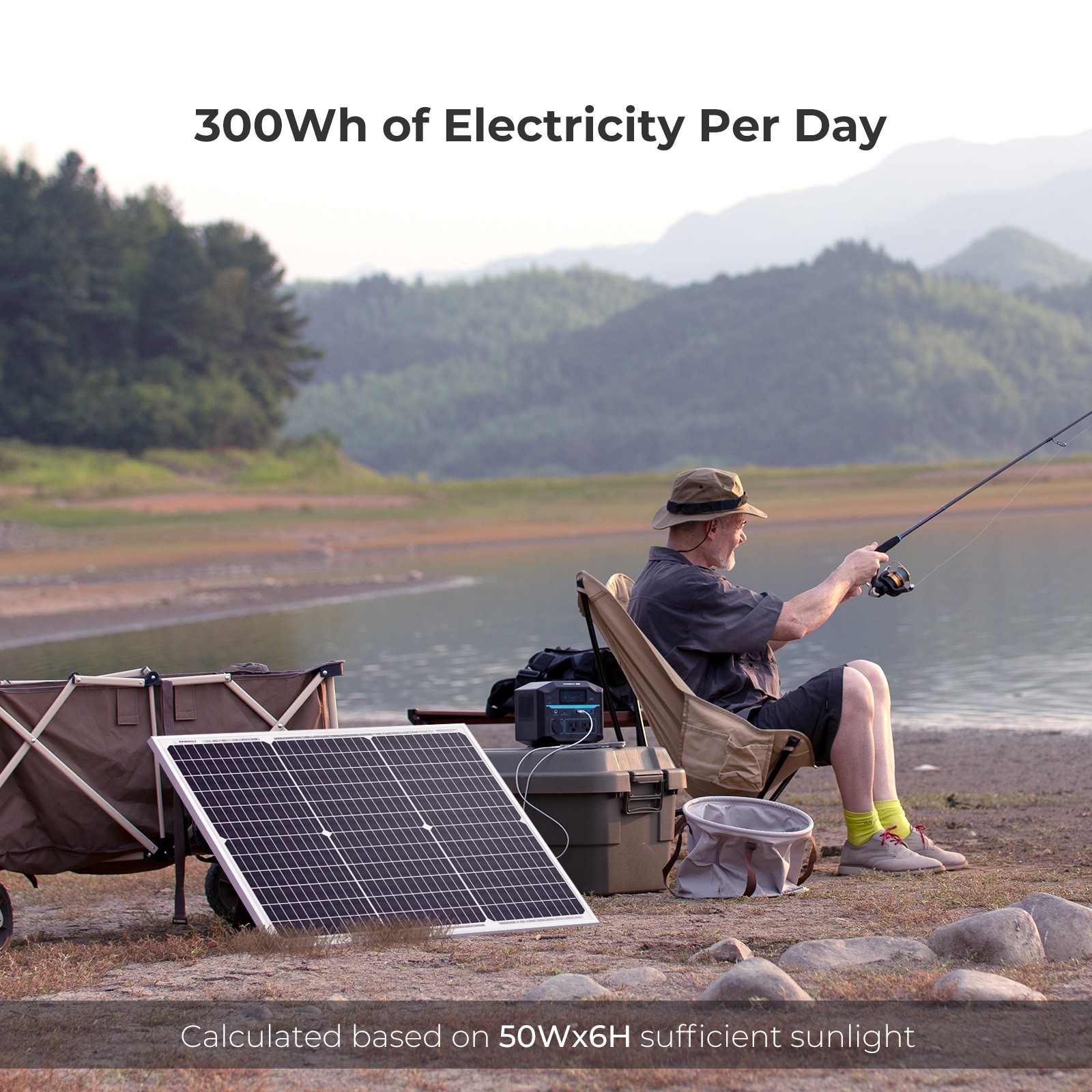 Renogy 50 Watt 12 Volt Monocrystalline Solar Panel for RV, Boat, Pool