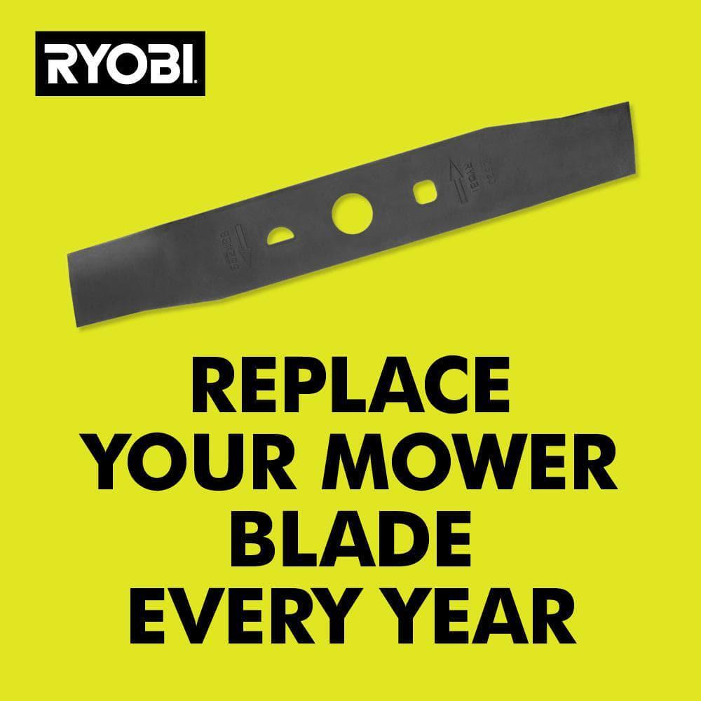 RYOBI Lawn Mower Blade 13in Replacement Hardened Steel Fits 18V Cordless Mower