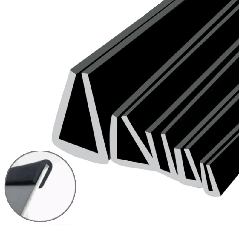 Black Rubber U Channel Edging Trim Seal U-Shaped Bumper Sealing 0.1mm-36mm Slot