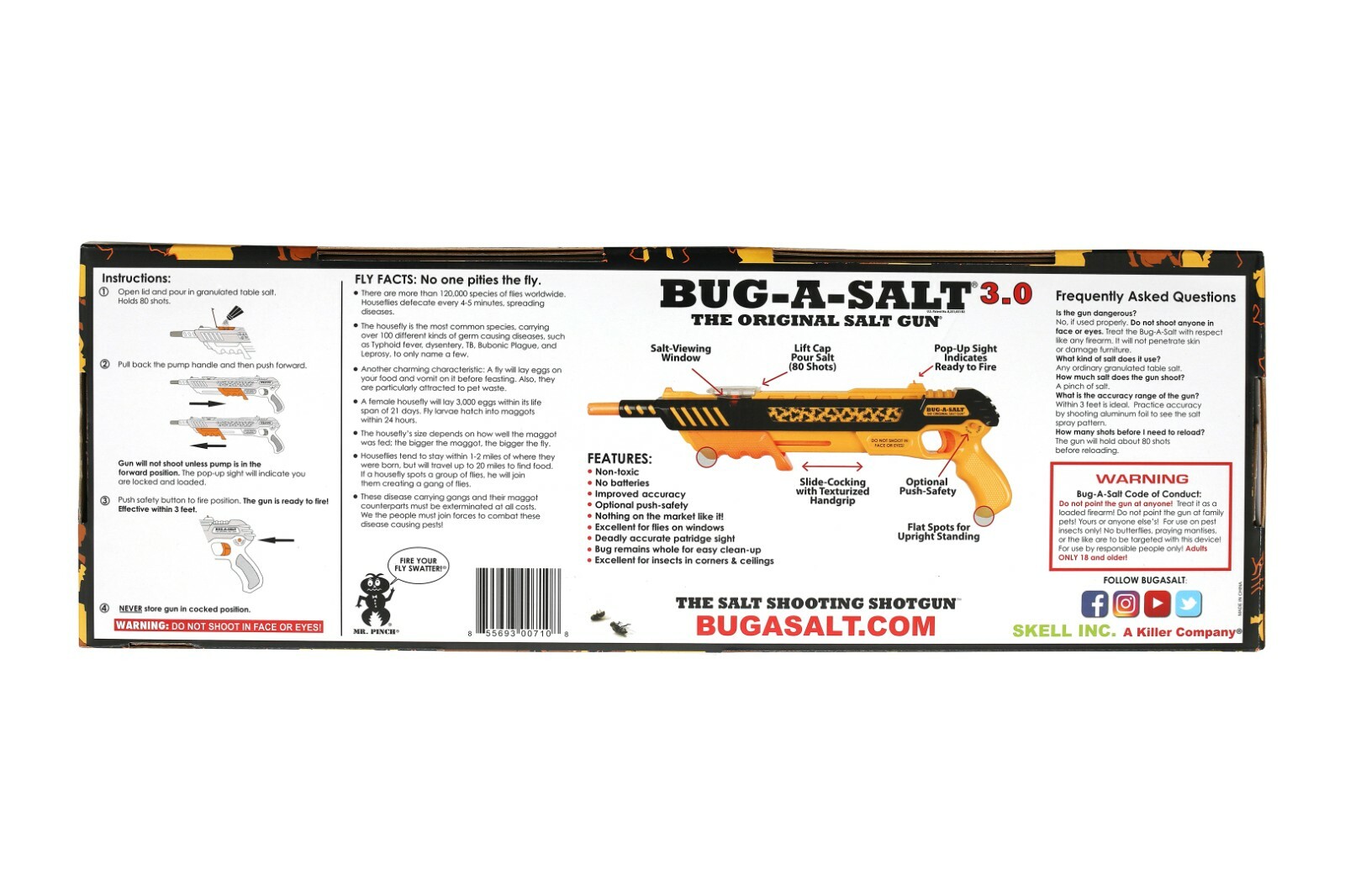 Damaged Box Authentic BUG-A-SALT Orange Crush 3.0 Insect Eradication Salt Gun