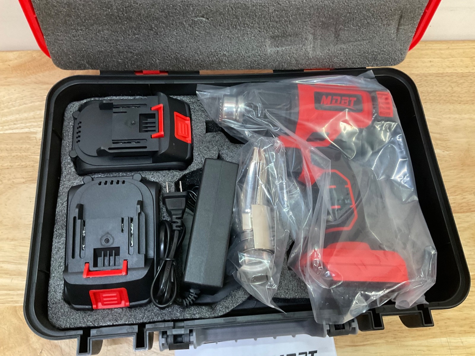 Cordless Heat Gun, 21V Hot Air Gun with Two 4.0 Ah Battery,5 Nozzle,portable