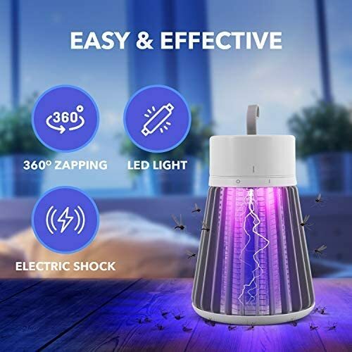 Portable Electric Mosquito Killer Lamp LED Light Trap Fly Bug Insect Zapper Lamp