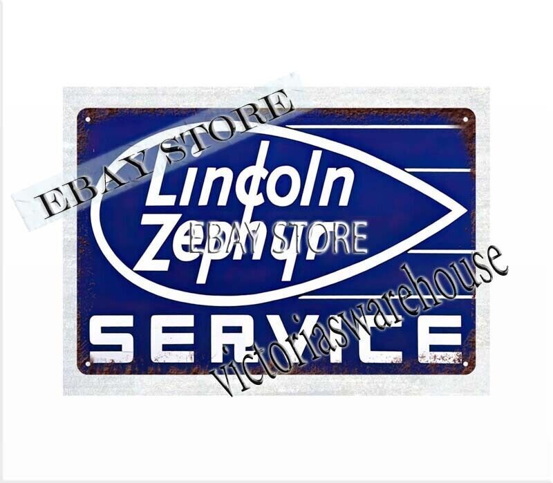 garage shop wall decor Lincoln Zephyr Service metal tin sign