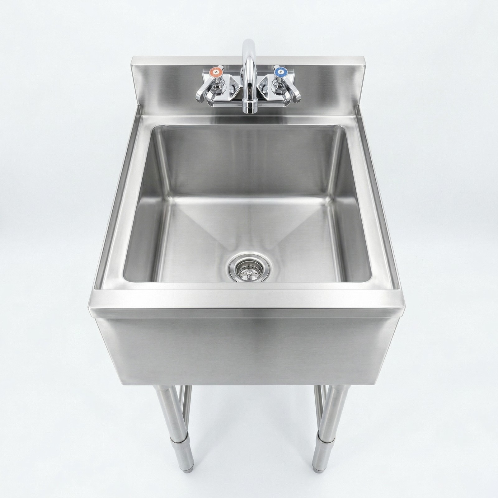 18.5 in. x 15 in. x 30 in. Underbar Stainless Steel Hand Sink with Backsplash