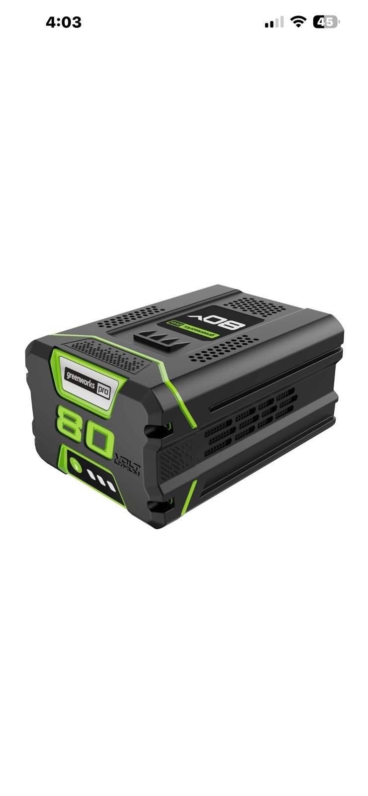 NEW GENUINE OEM MAX PRO GreenWorks GBA80200 80V 2Ah BAB726 Battery 2901302