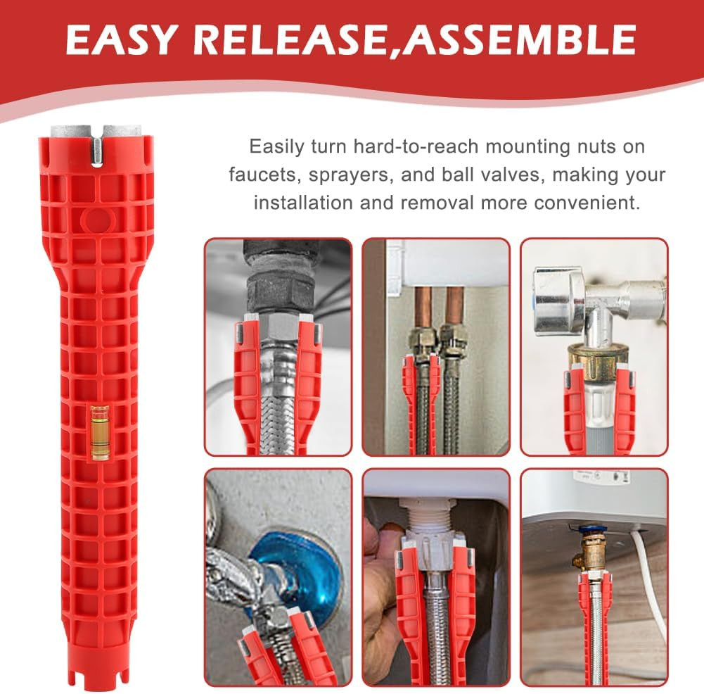 14-In-1 Multi-Functional Wrench Faucet Sink Installer Tool for Toilets and Kitch