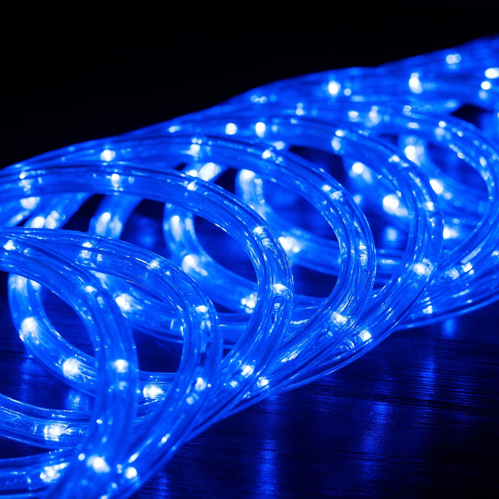 Blue 8-Mode LED Outdoor Waterproof Rope Light 10′ 25′ 50′ 100′ 150′ 300′ ft