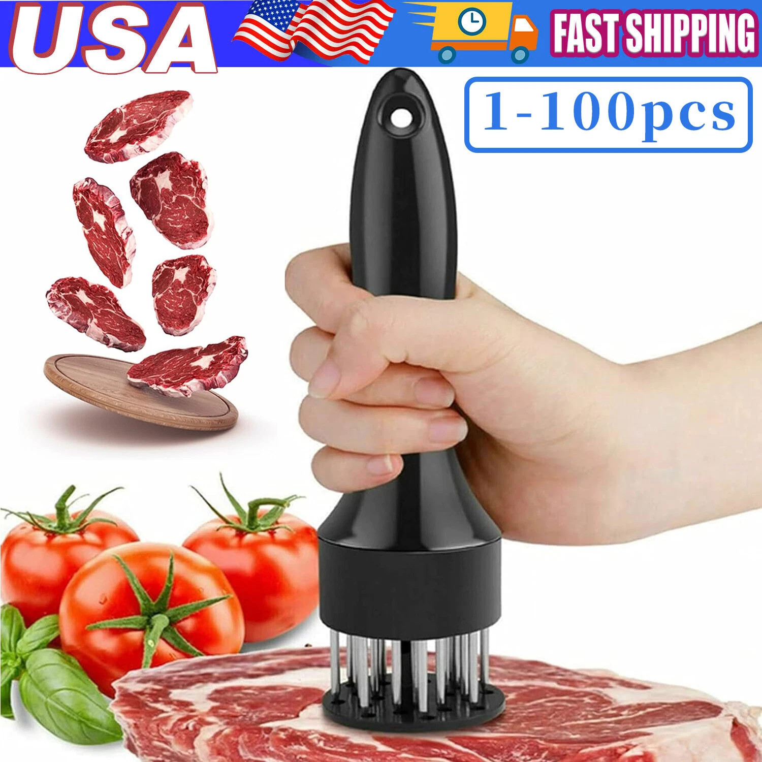 New Professional Meat Tenderizer With 21 Stainless Steel Needle Kitchen Tool