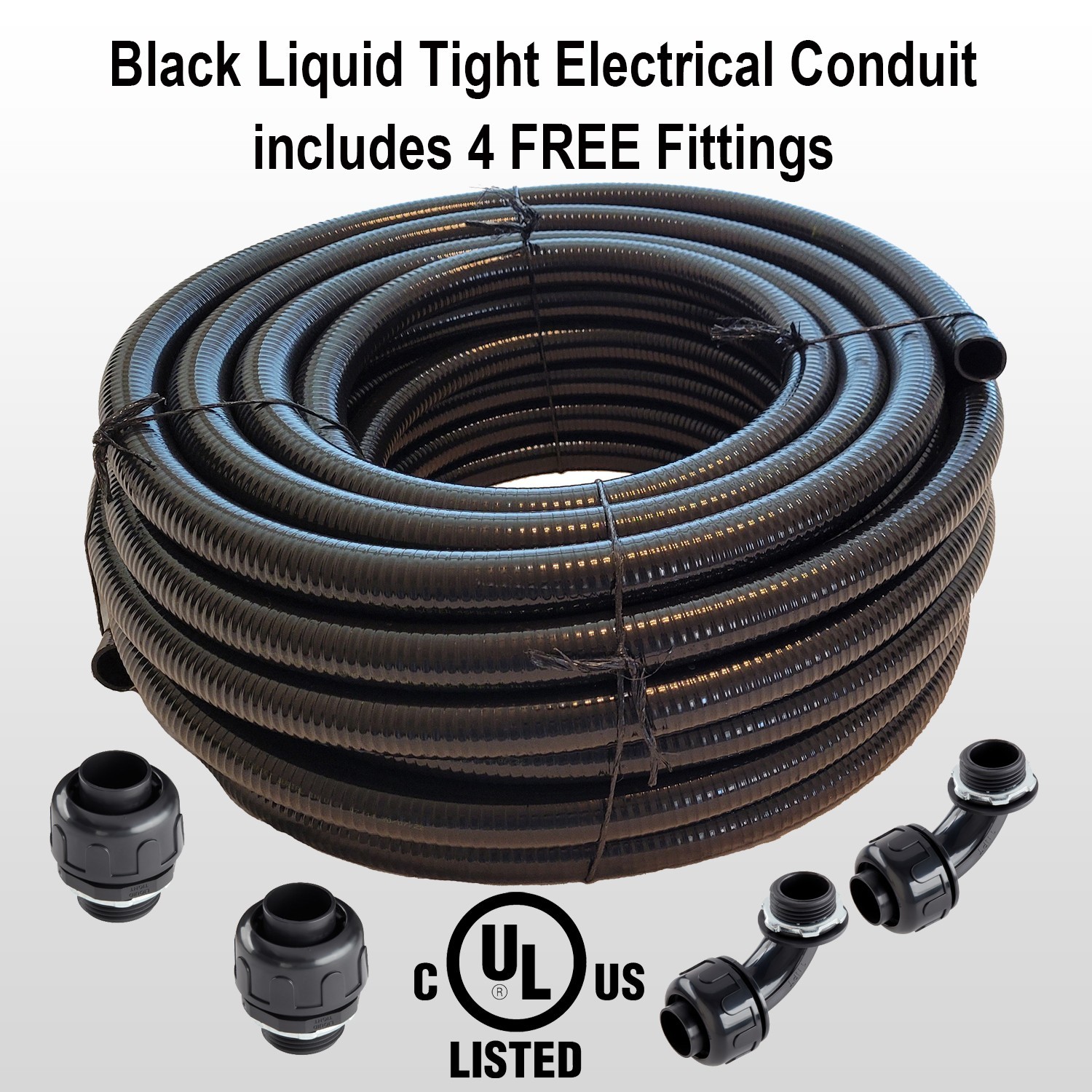 Flexible Liquid Tight, Non-Metallic Electrical Conduit with Fittings – UL Listed