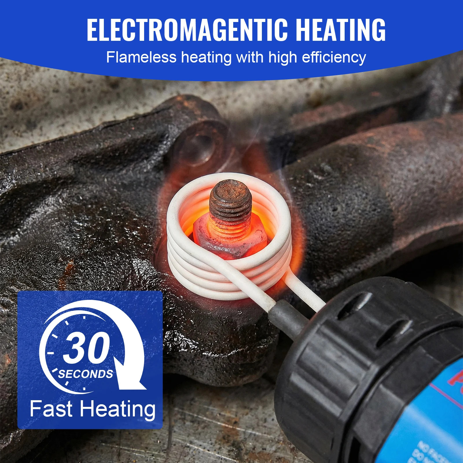 VEVOR 1400w Magnetic Induction Heater Kit Handheld Nut Buster Tool Rusty Screw