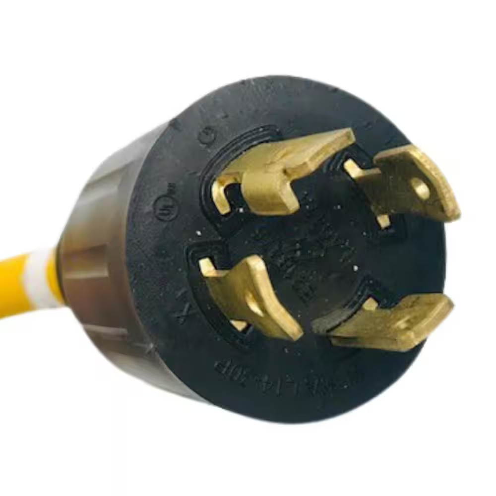 25 Ft. SJT 30 Amp 125/250-Volts NEMA 14-30P to 14-30R Generator Extension Cord