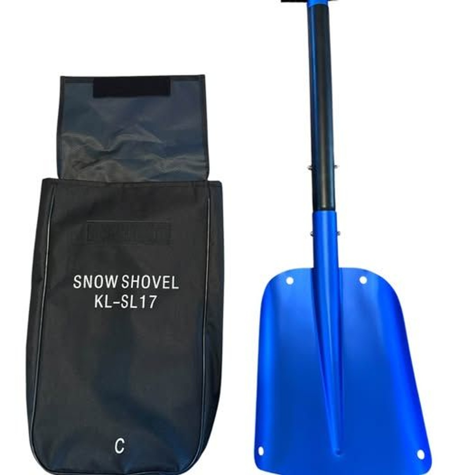 Portable Adjustable Blue Snow Shovel KL-SL17 with Carry Bag
