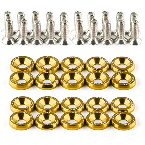 Bumper Fender Washers Engine Bay Dress Up Bolts M6 JDM Fender Washer-| Gold