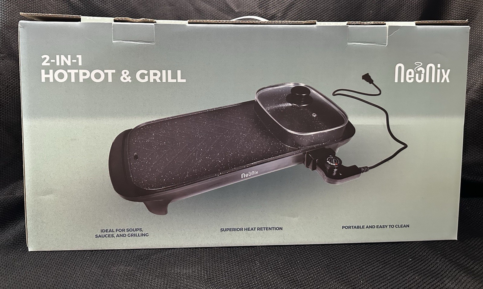 Neonix 2-In-1 Hot Pot And Grill 1350 Watt Brand New