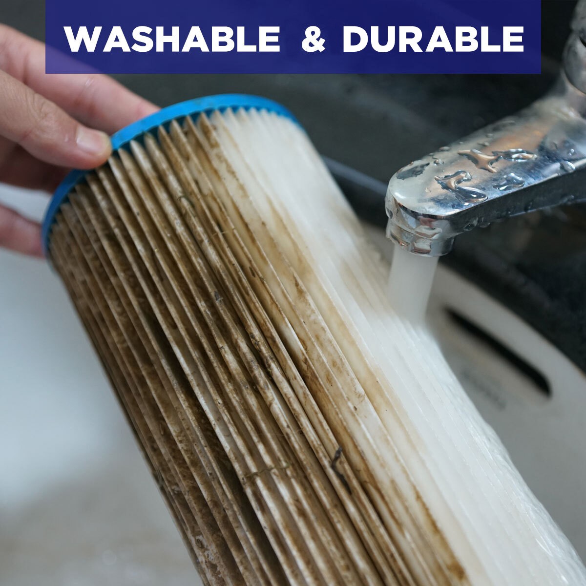 9PCS 20″x4.5″ Washable Pleated Sediment Water Filter 5/20/50 Micron for Big Blue