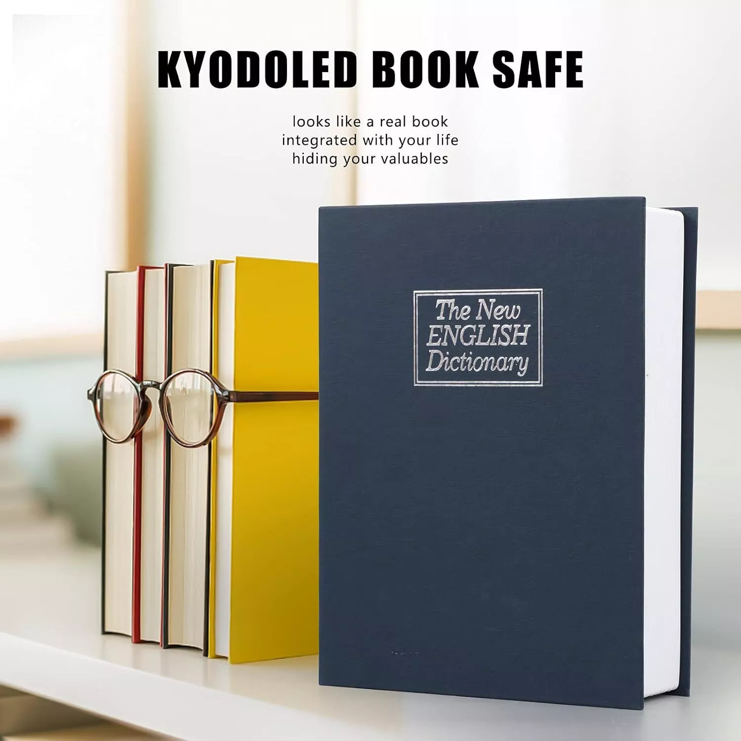 Book Safe Box with Combination Lock Dictionary Diversion Safe Secret Hidden Box