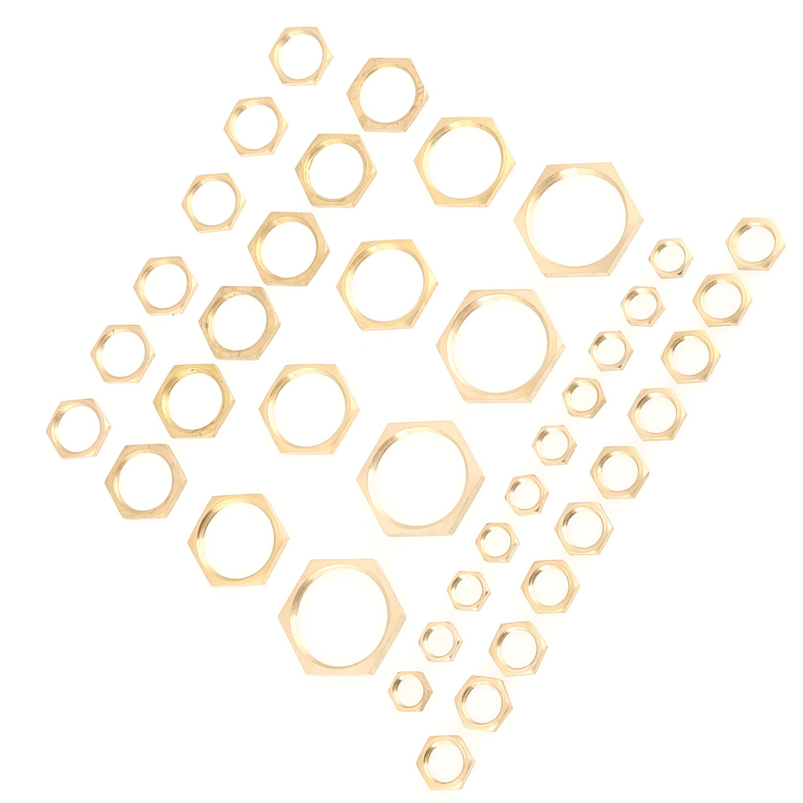 40pcs G1/8 G1/4 G3/8 G1/2 G3/4 G1 Thread Pipe Fitting Brass Hex Lock Nuts Thin