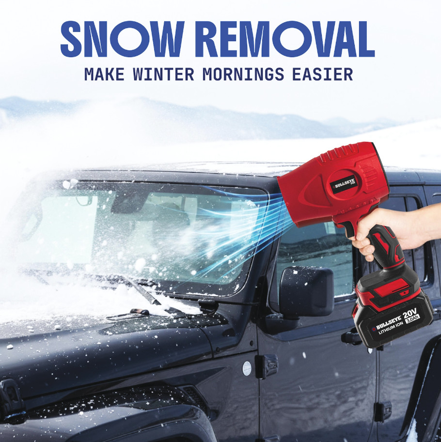 Bullseye Blower Rechargeable Cordless Leaf Dust Air Blaster 21,000 RPM with 20V