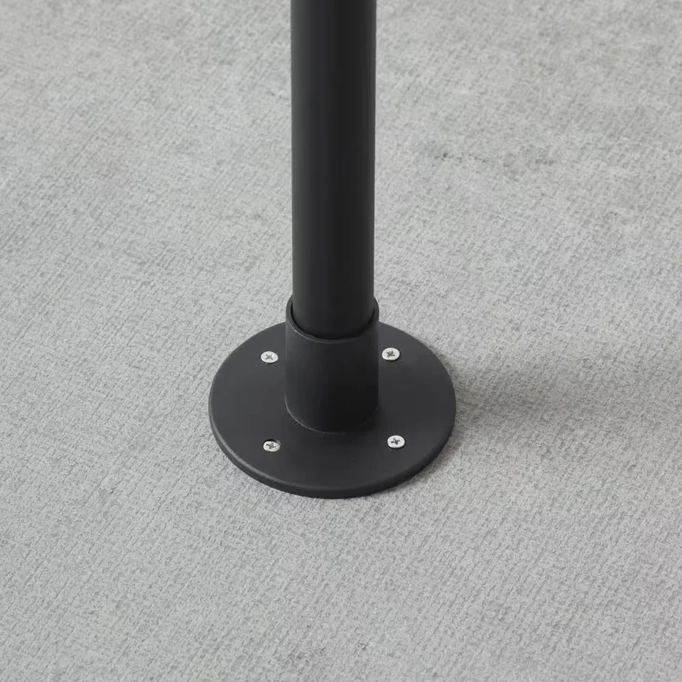 Hampton Bay 9.8 ft. String Light Pole in Black (1-Pack)