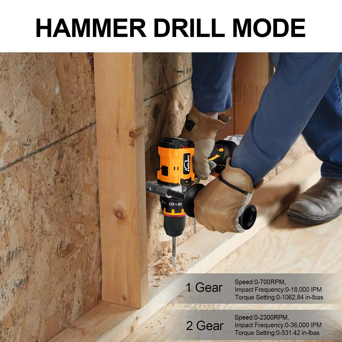 1/2″ Cordless Hammer Drill/Driver Brushless For DEWALT 20V MAX Battery 2-Speed