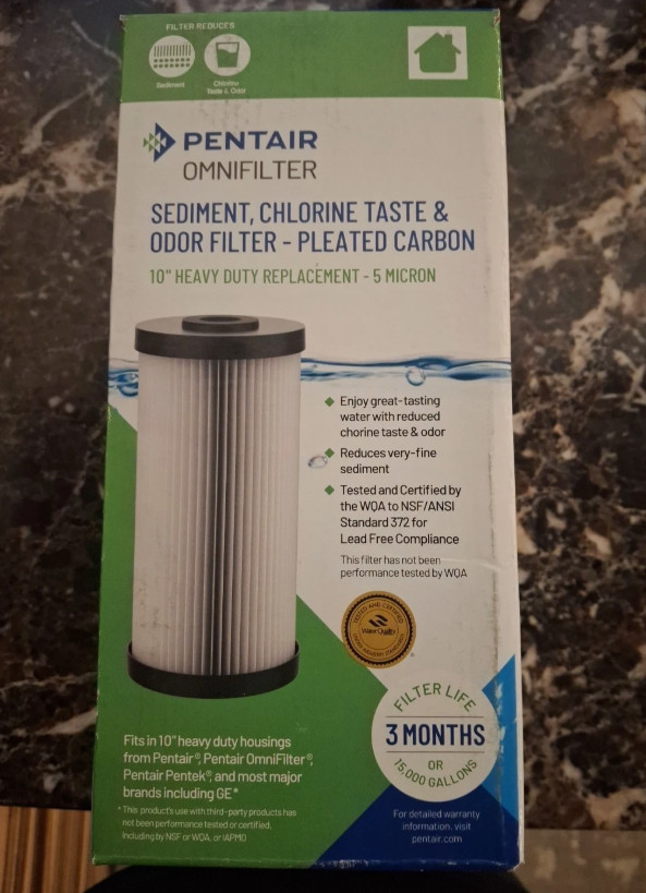 Pentair Omnifilter Sediment, Chlorine Taste & Odor 10″ Carbon FIlter – TO6