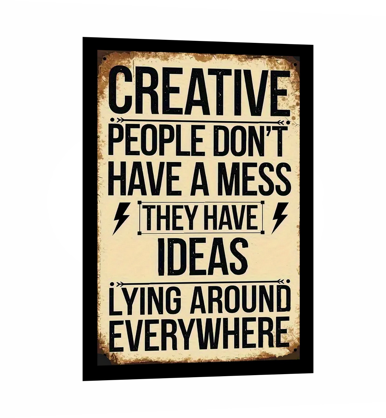 Funny “Creative People” Humorous Sticker Sign High Gloss Vinyl 4 Sizes