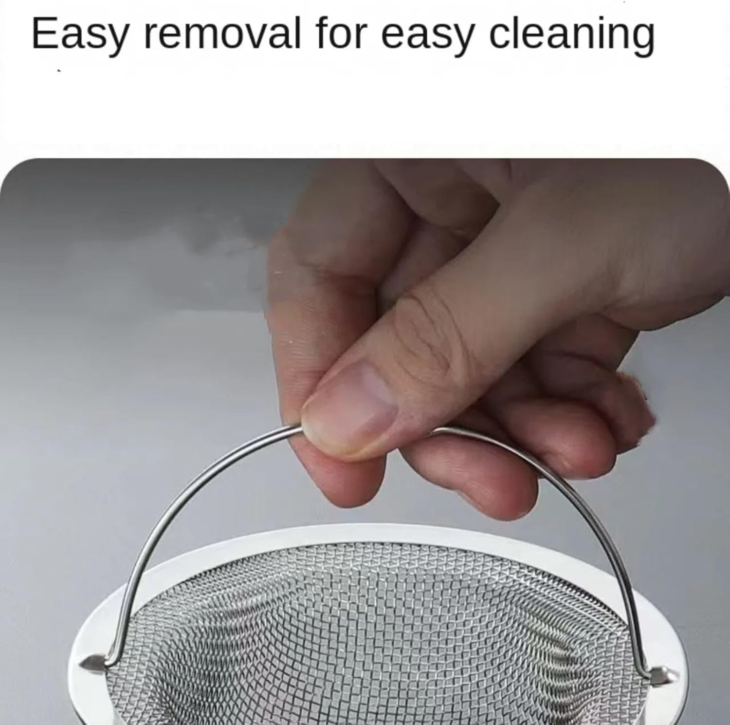 Kitchen Sink Strainer Large Wide Rim 4.5″ Stainless Steel Mesh Drain Filter